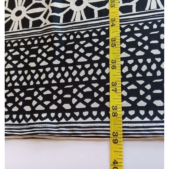 Tacera Midi Dress Black and White Print w/Gold Detail on Neckline - Size Large - Picture 6 of 8